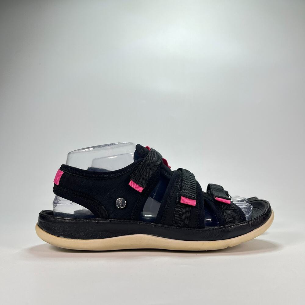 Strive Dalma Black Bright Pink Strappy Orthotic Walking Sandals Women's Size 8